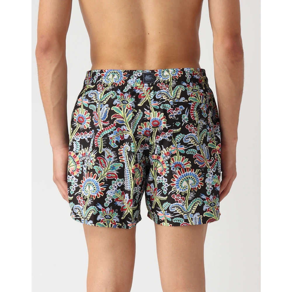 ETRO Paisley Print Zwemshorts Zwart Multi Multicolor Heren