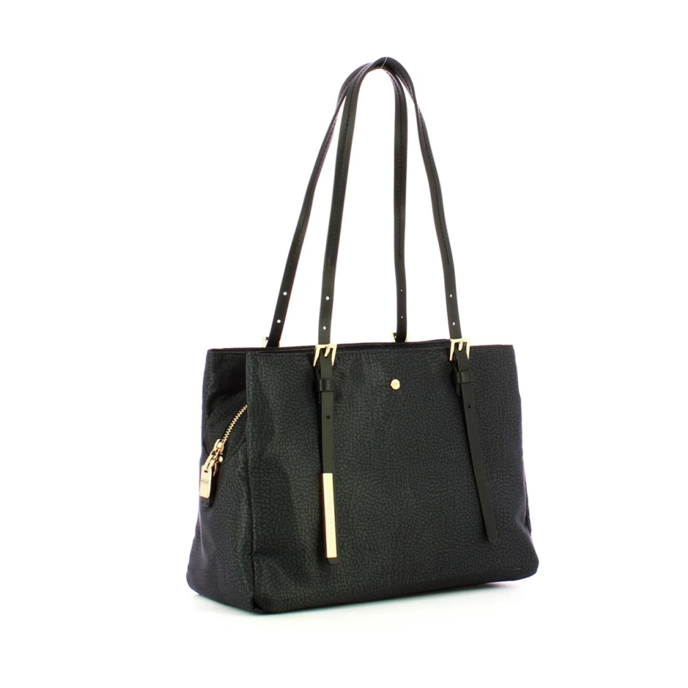 Borbonese Zwarte tassen met OP-print Black Dames