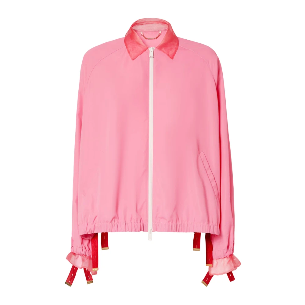 Fendi Women's Pink Blouson - Light Jackets - 2XS - Jackets