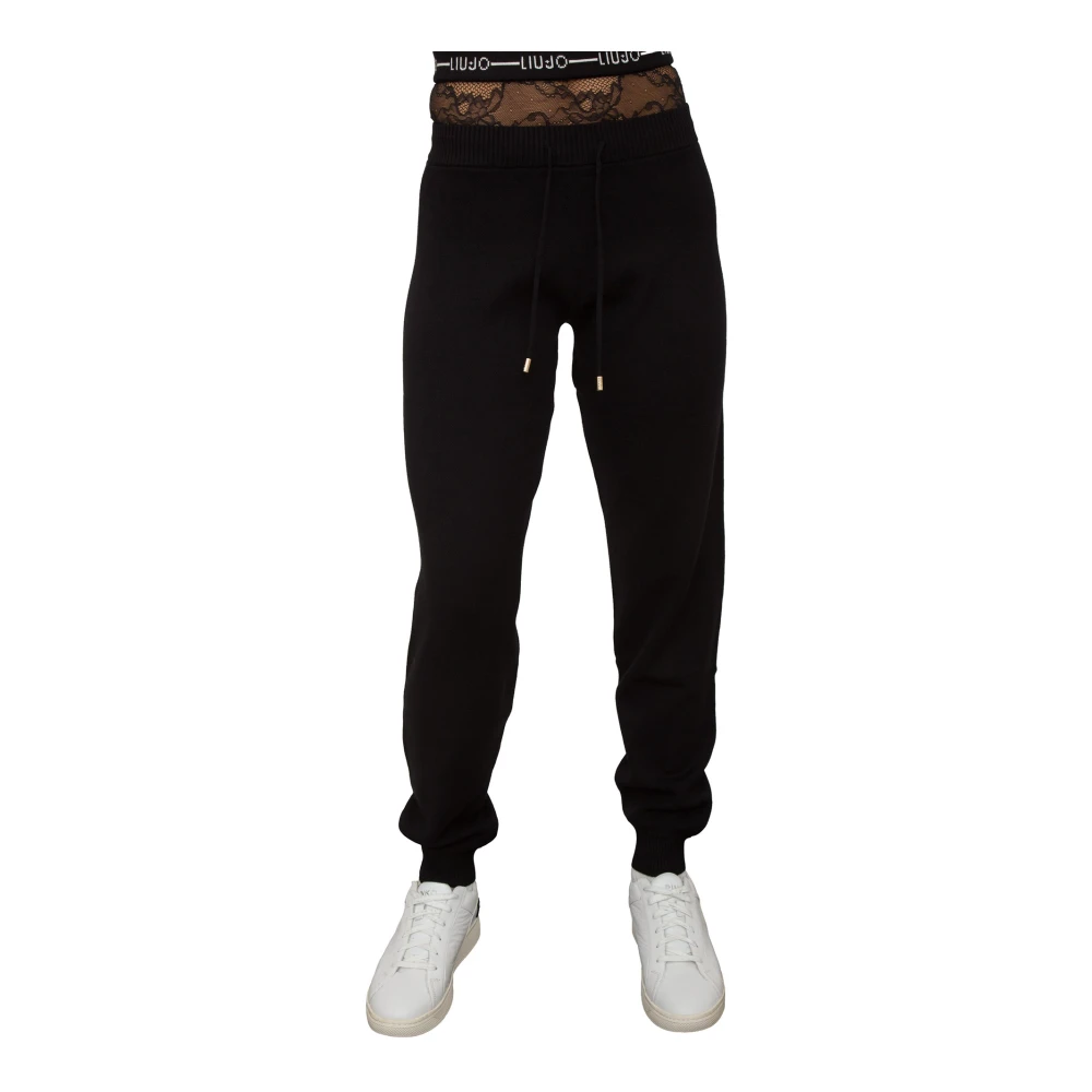 Liu Jo Zwarte Broek voor Stijlvolle Look Black Dames
