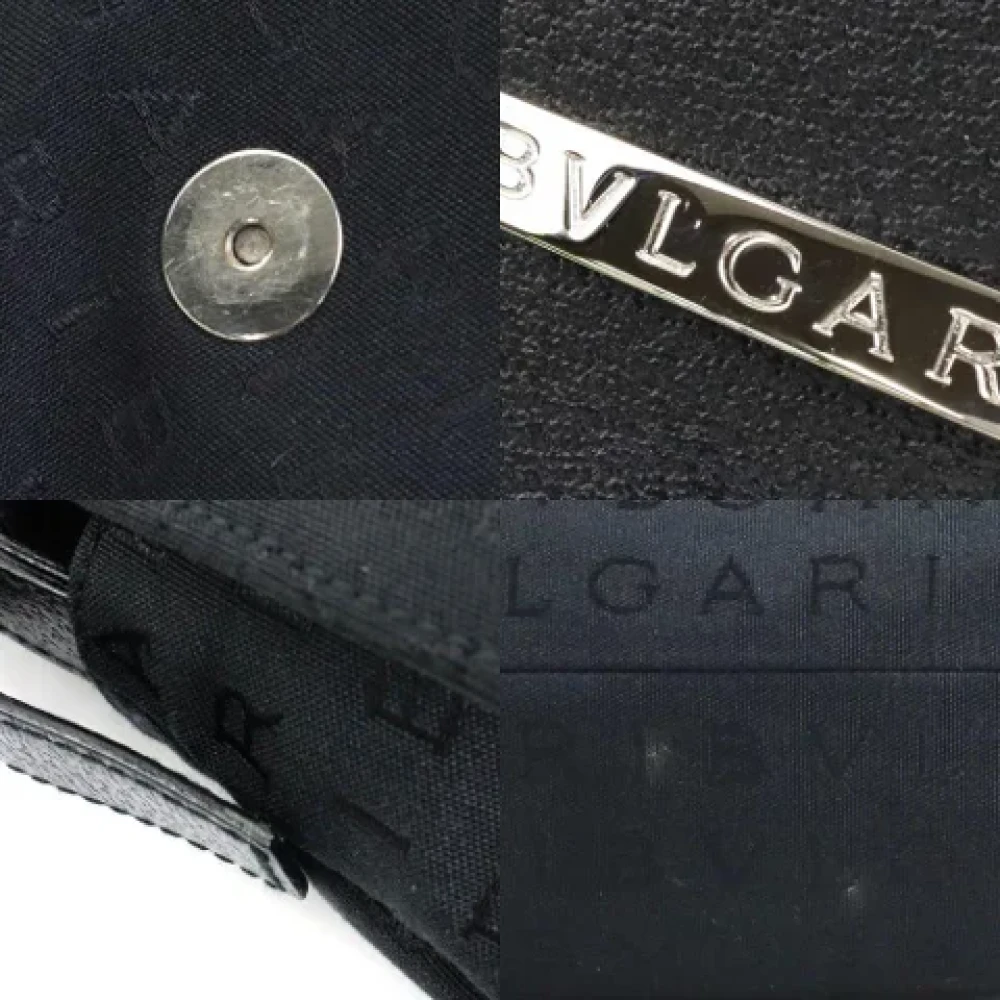 Bvlgari Vintage Pre-owned Fabric shoulder-bags Black Dames