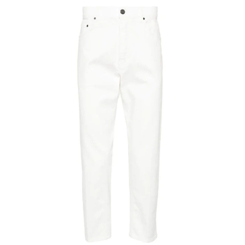 Hvite Tapered-Leg Jeans