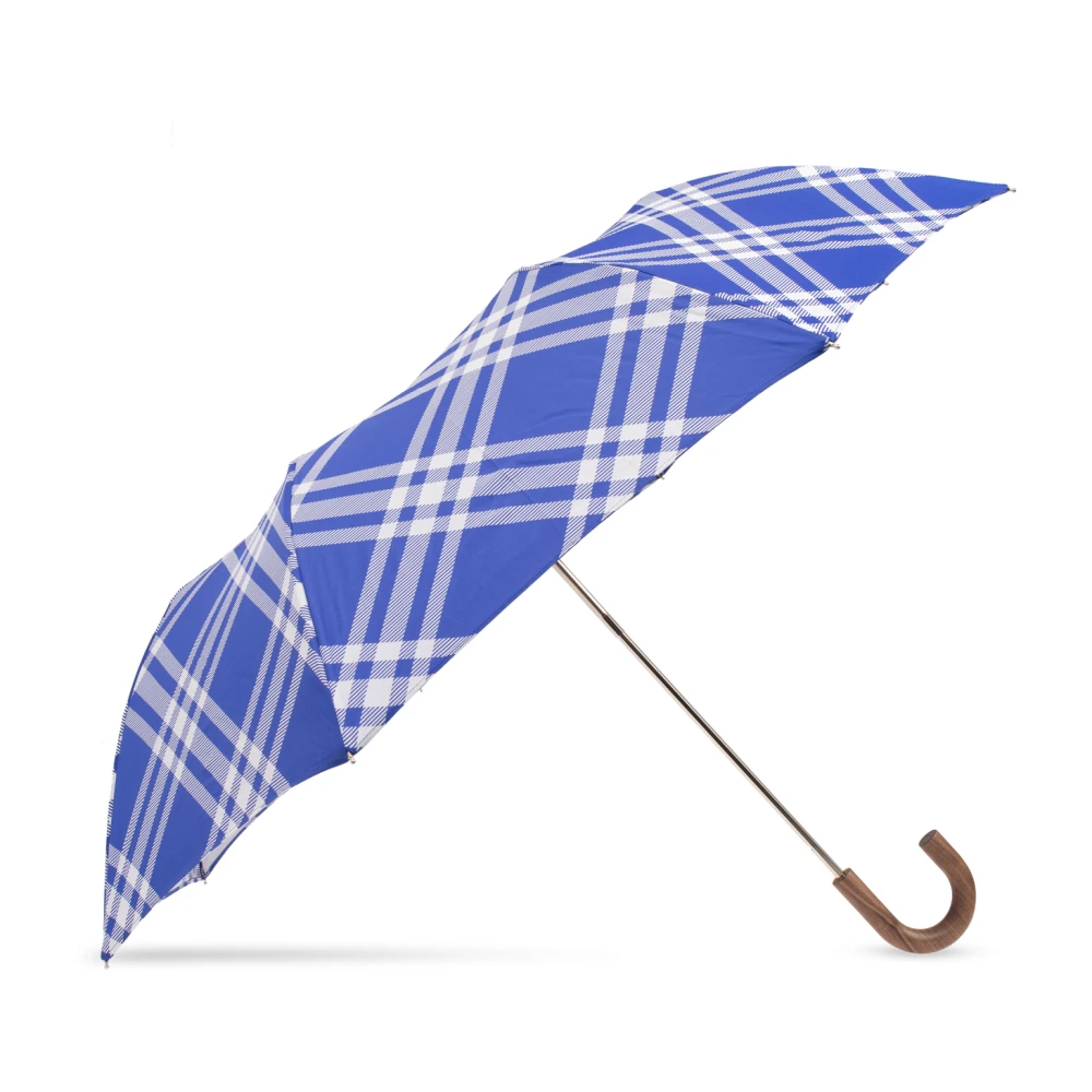 Burberry Geruite paraplu Blue Unisex