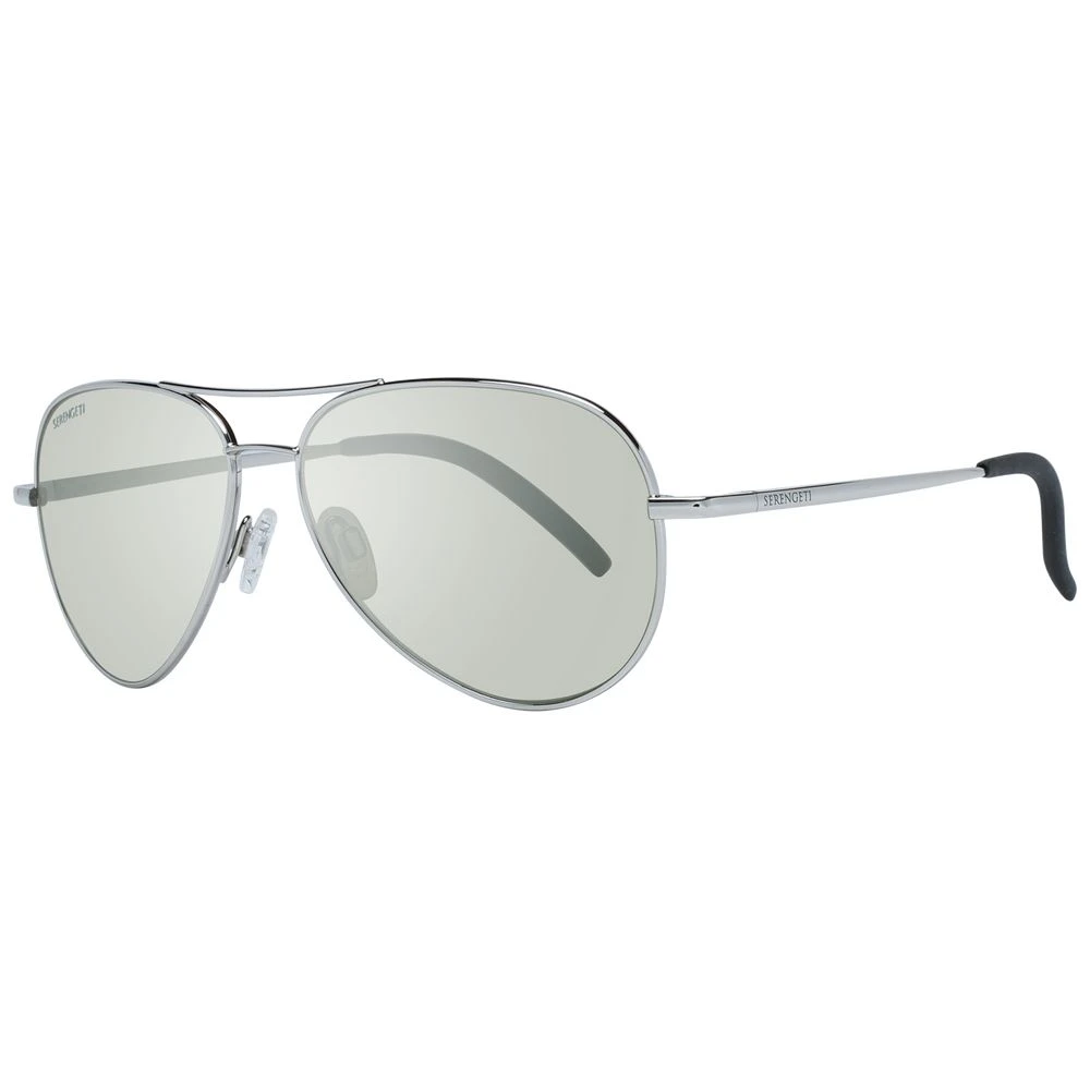 Serengeti Unisex Silver Pilot Sunglasses Polarized