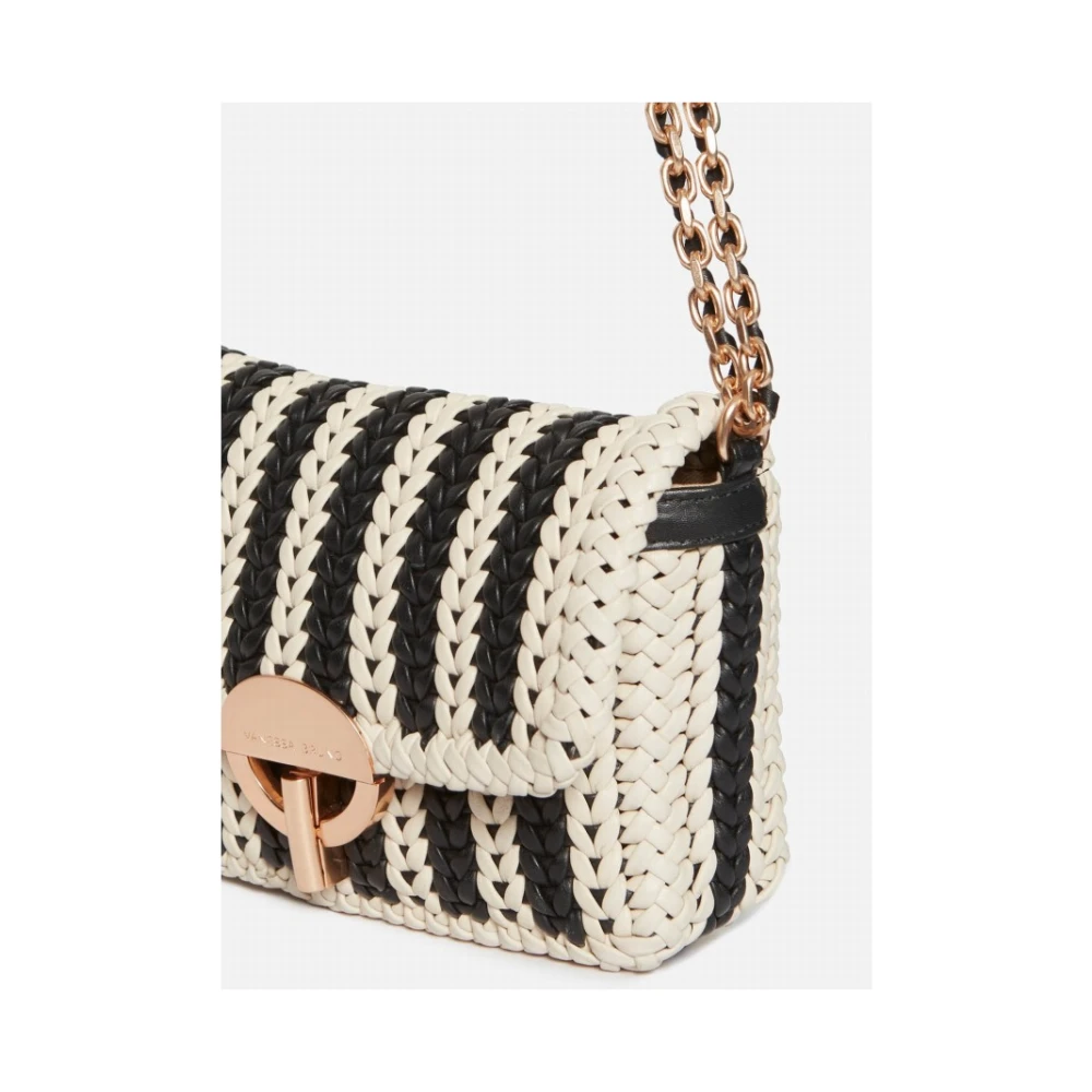 Vanessa Bruno Moon Nano Zwart en Wit Schoudertas Multicolor Dames