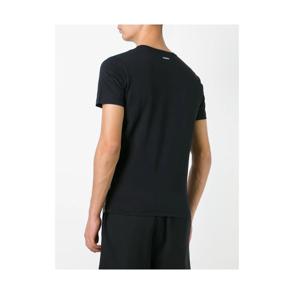 Iceberg Zwart Katoen Konijn Print T-shirt Black Heren