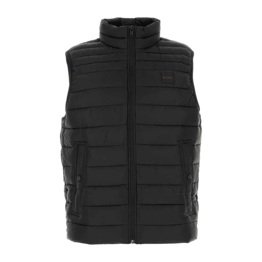 Boss Zwarte nylonvest voor mannen Black Heren