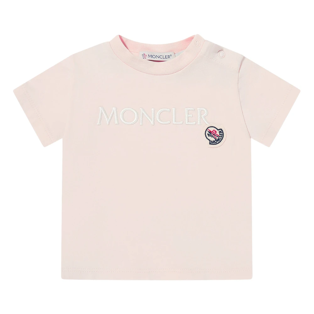 Moncler Boys Pink Chic Baby Girls Logo T-Shirt Size 3 Y