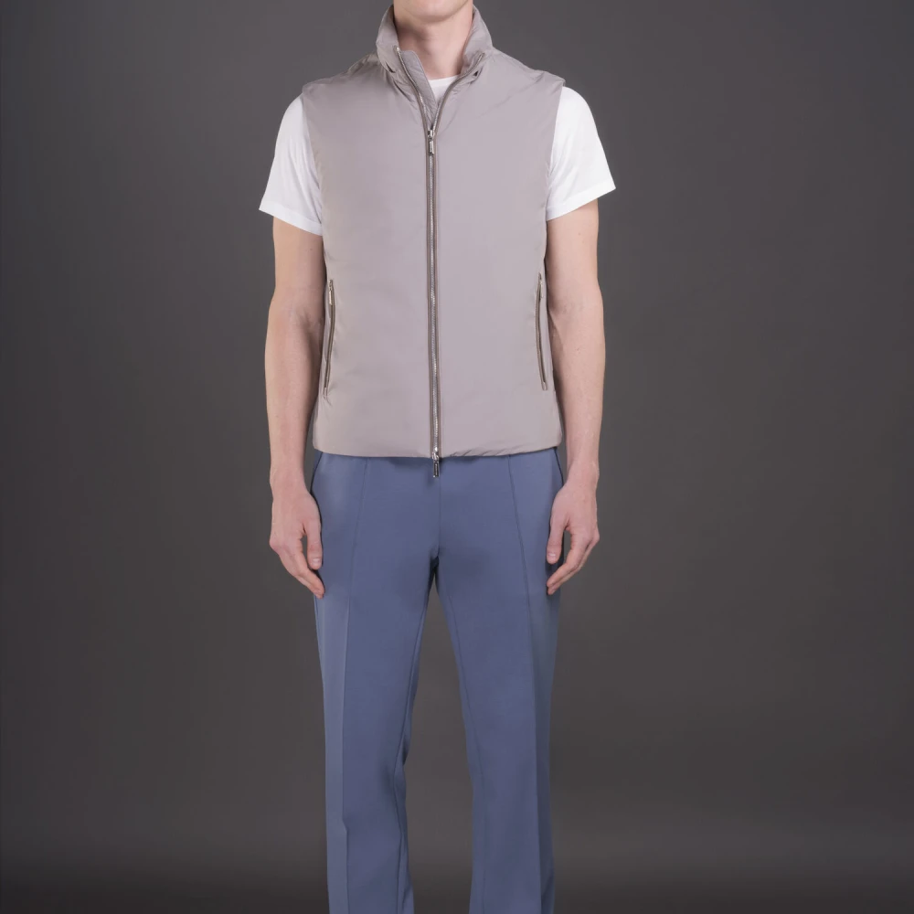 Moorer Bomberjack met Afneembare Mouwen Beige Heren
