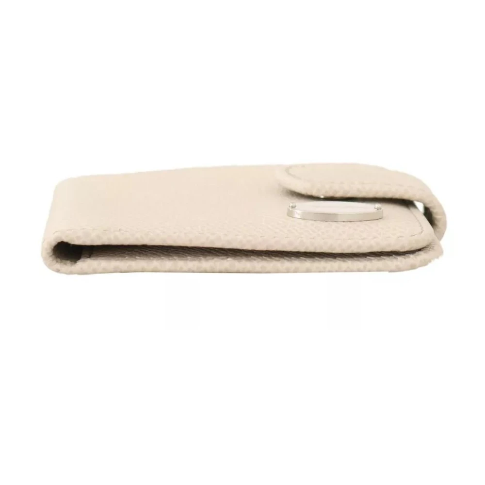 Dolce & Gabbana Witte leren condoomhoes portemonnee White Heren
