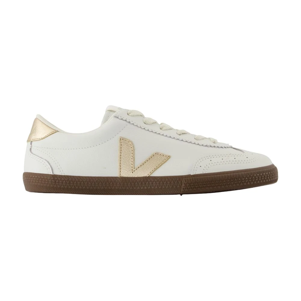 Veja Women's Beige Sneakers, 8 Uk, Volley Leather