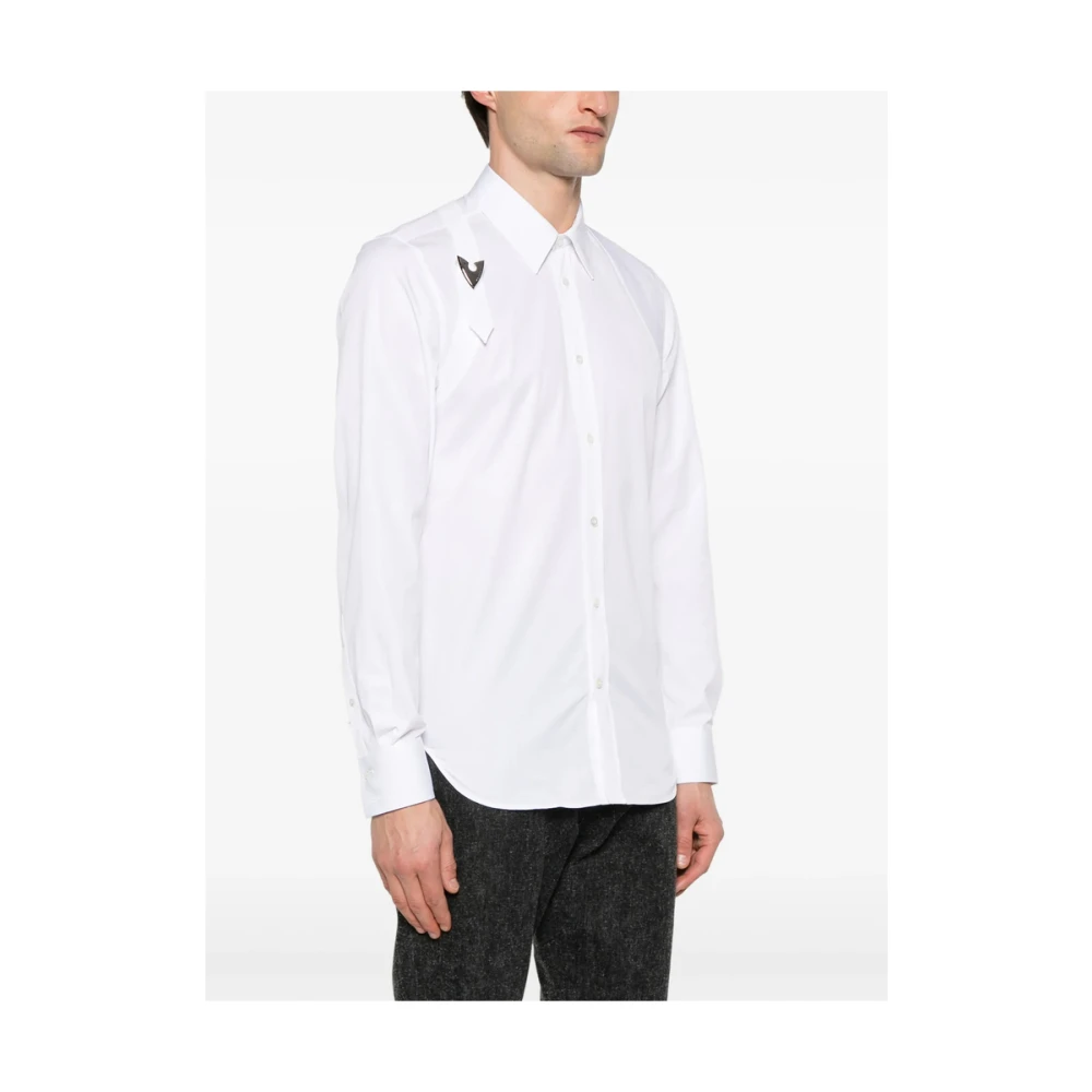 alexander mcqueen Witte Overhemd met Knoopsluiting en Lange Mouwen White Heren