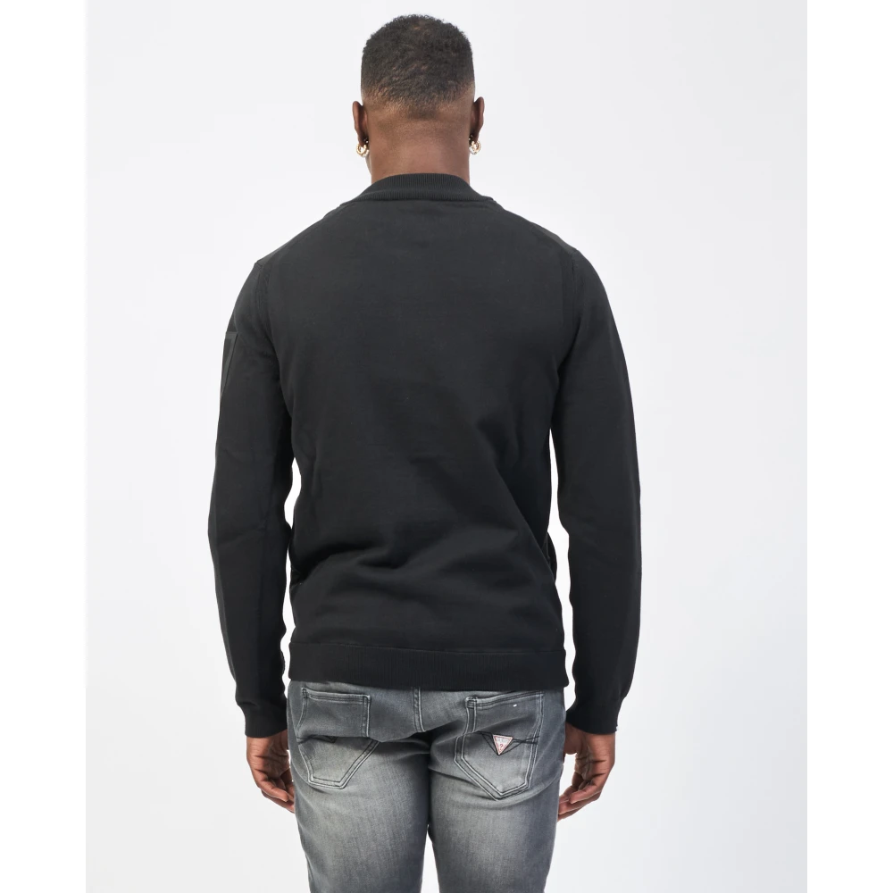 Hugo Boss Zwarte jas met logodetail Black Heren