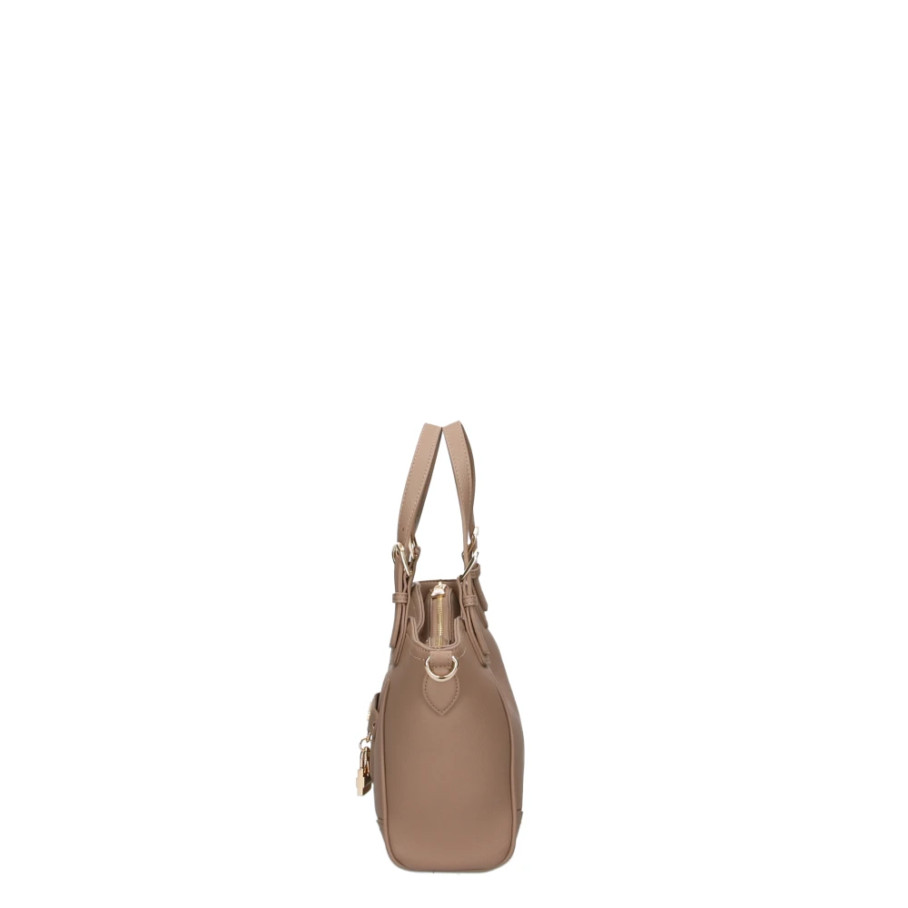 Love Moschino Beige Handtas met Ritssluiting Beige Dames