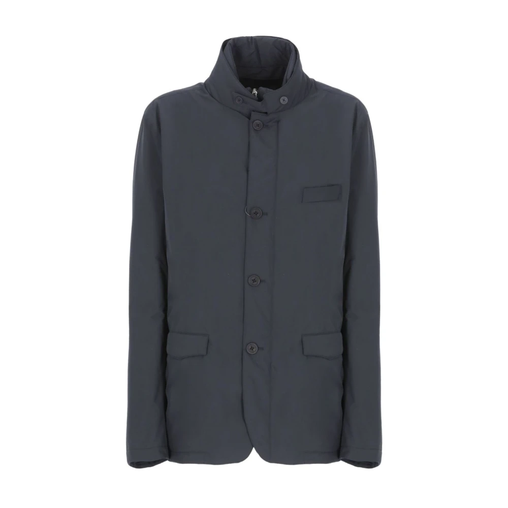 Herno Uomo Grigio Blazer Blu Con Pettorina