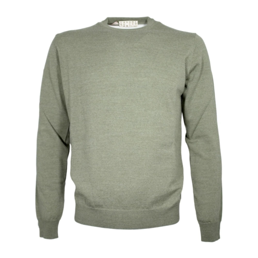 Cashmere Company Uomo Verde - Maglione Merino Girocollo - Knitwear - 2XL