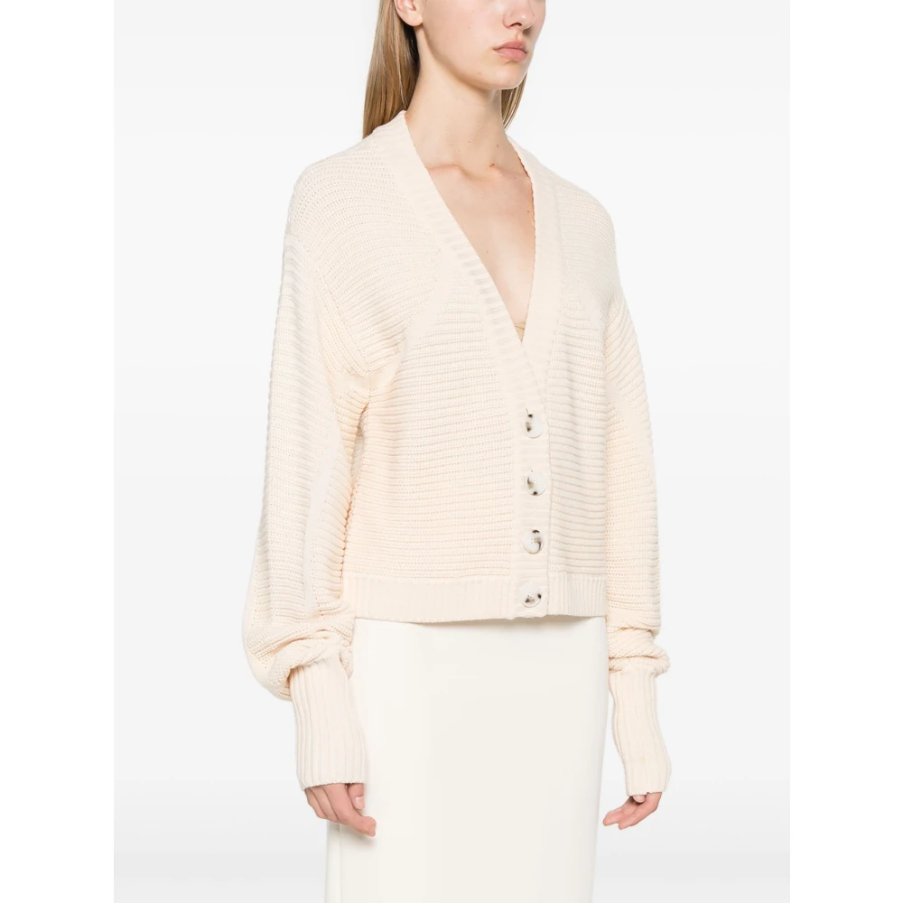 PATRIZIA PEPE Horizontale Ribgebreide Vest Brown Dames