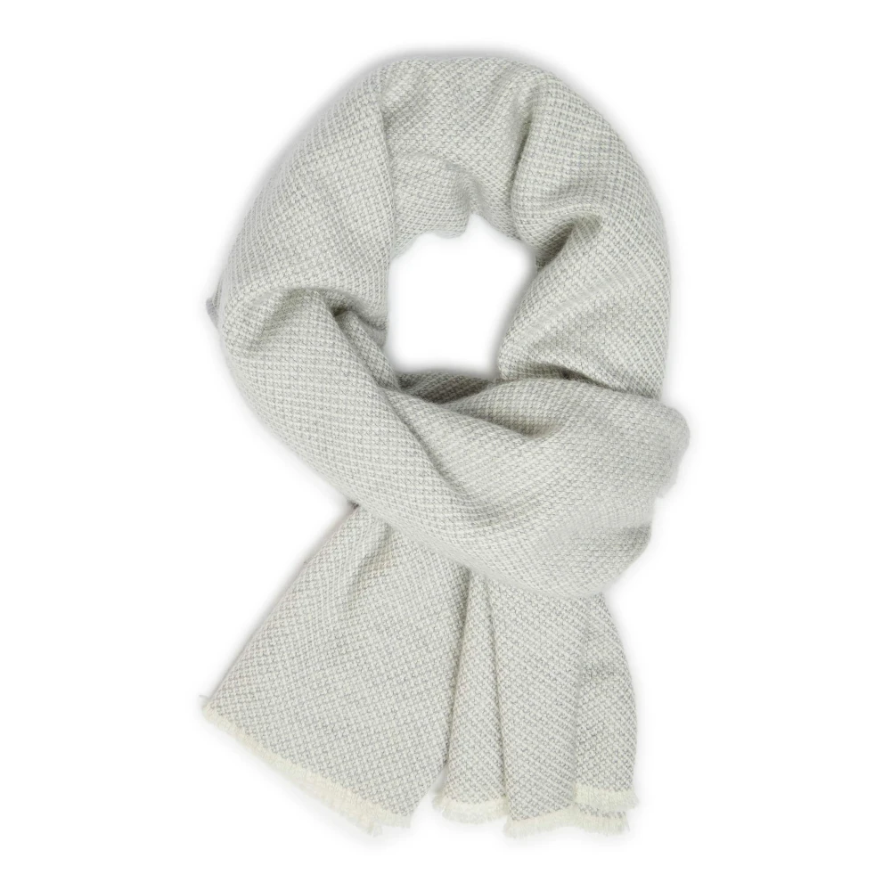 Boggi Milano Haringbone wollen sjaal Gray Heren