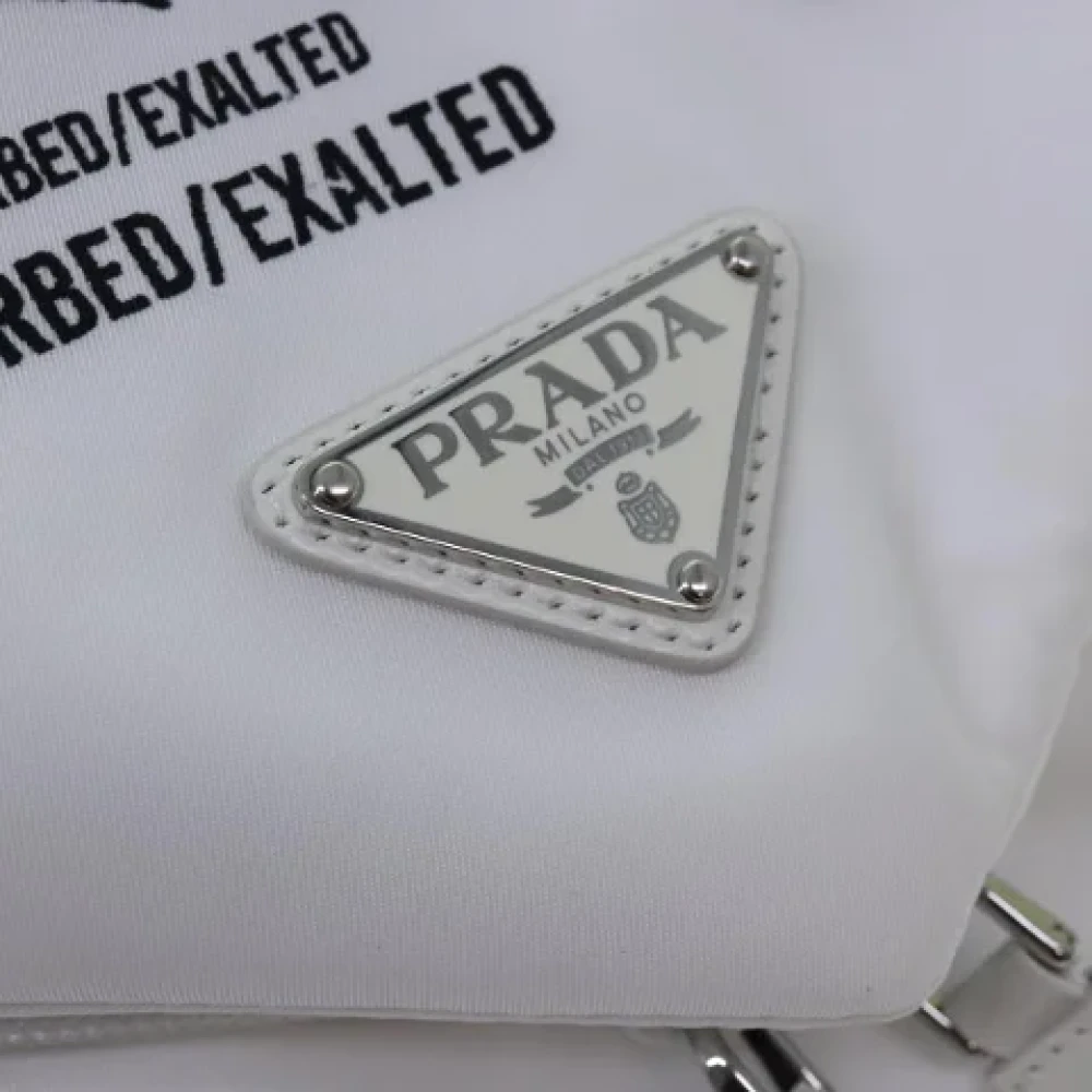 Prada Vintage Pre-owned Fabric backpacks White Dames