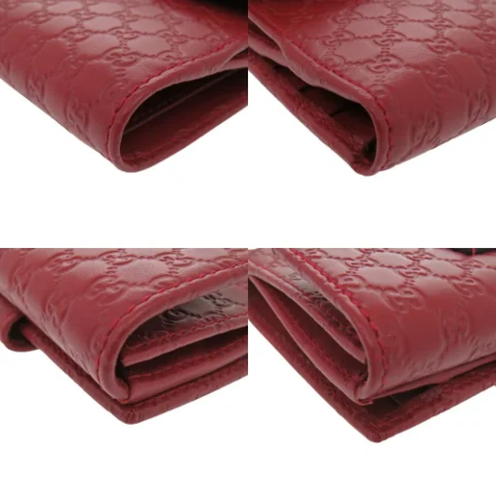 Gucci Vintage Pre-owned Leather wallets Red Dames