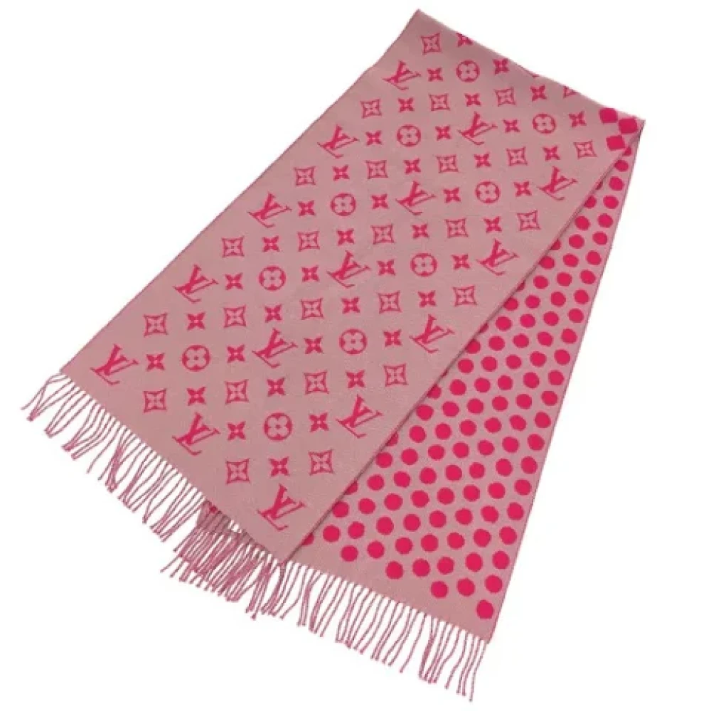 Louis Vuitton Vintage Pre-owned Wool scarves Pink Dames