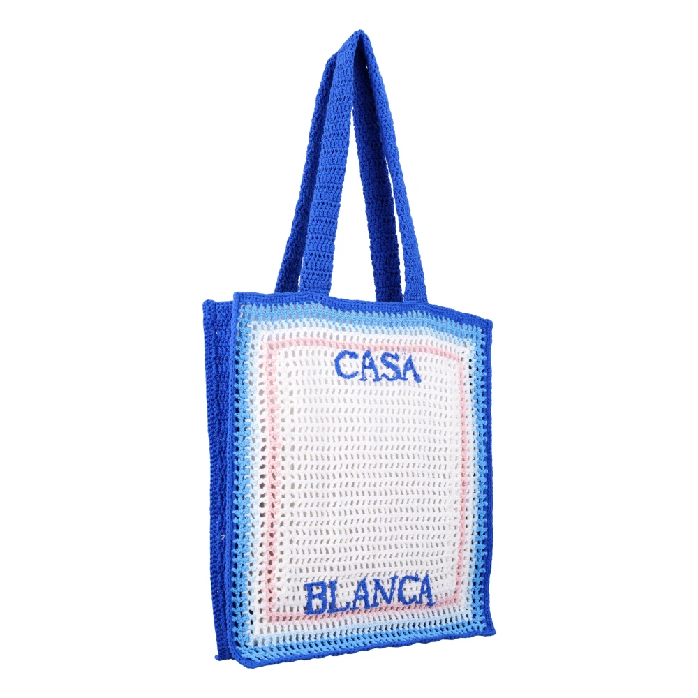 Casablanca Blauwe Gradiënt Gehaakte Handtas Blue Unisex