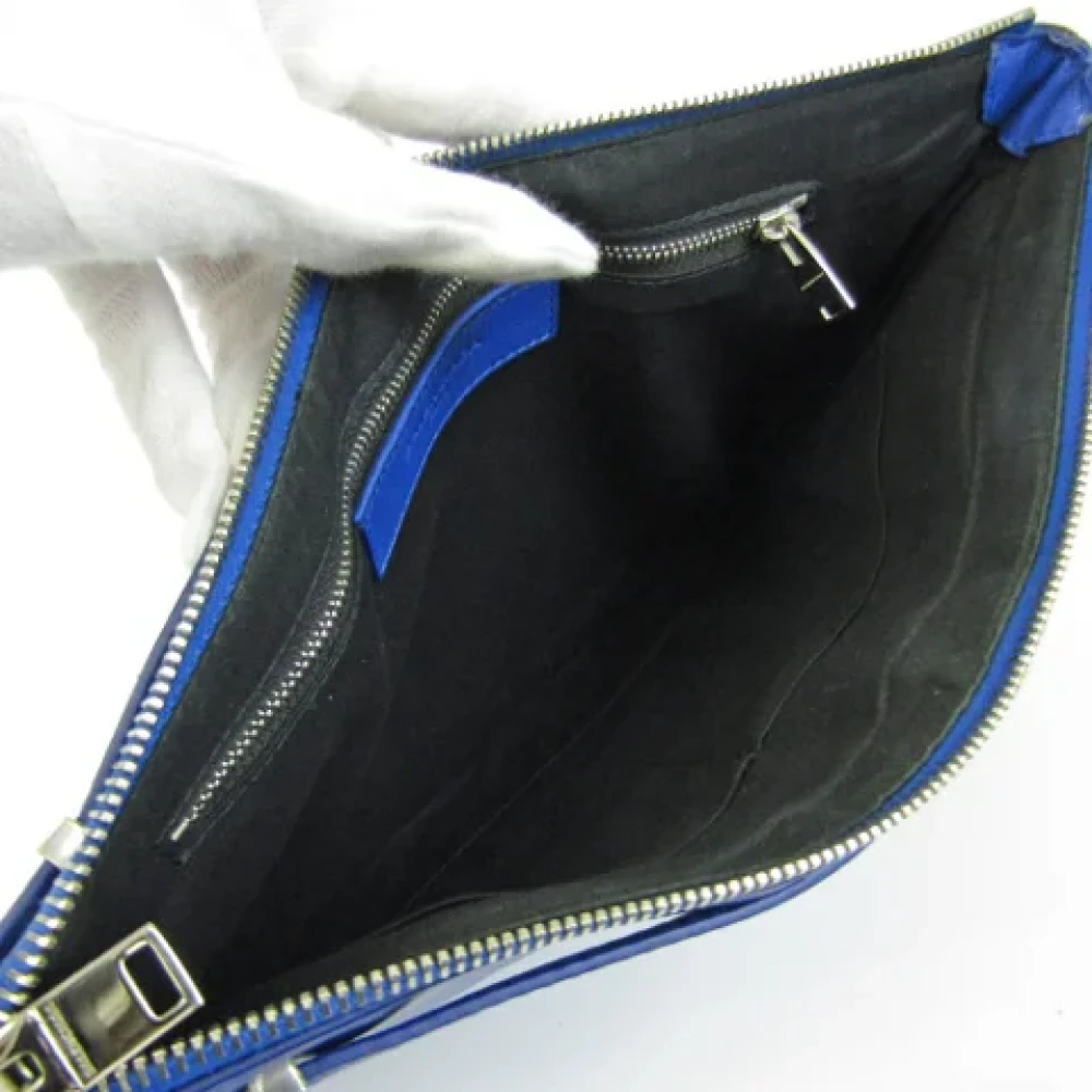 Balenciaga Vintage Pre-owned Leather clutches Blue Dames