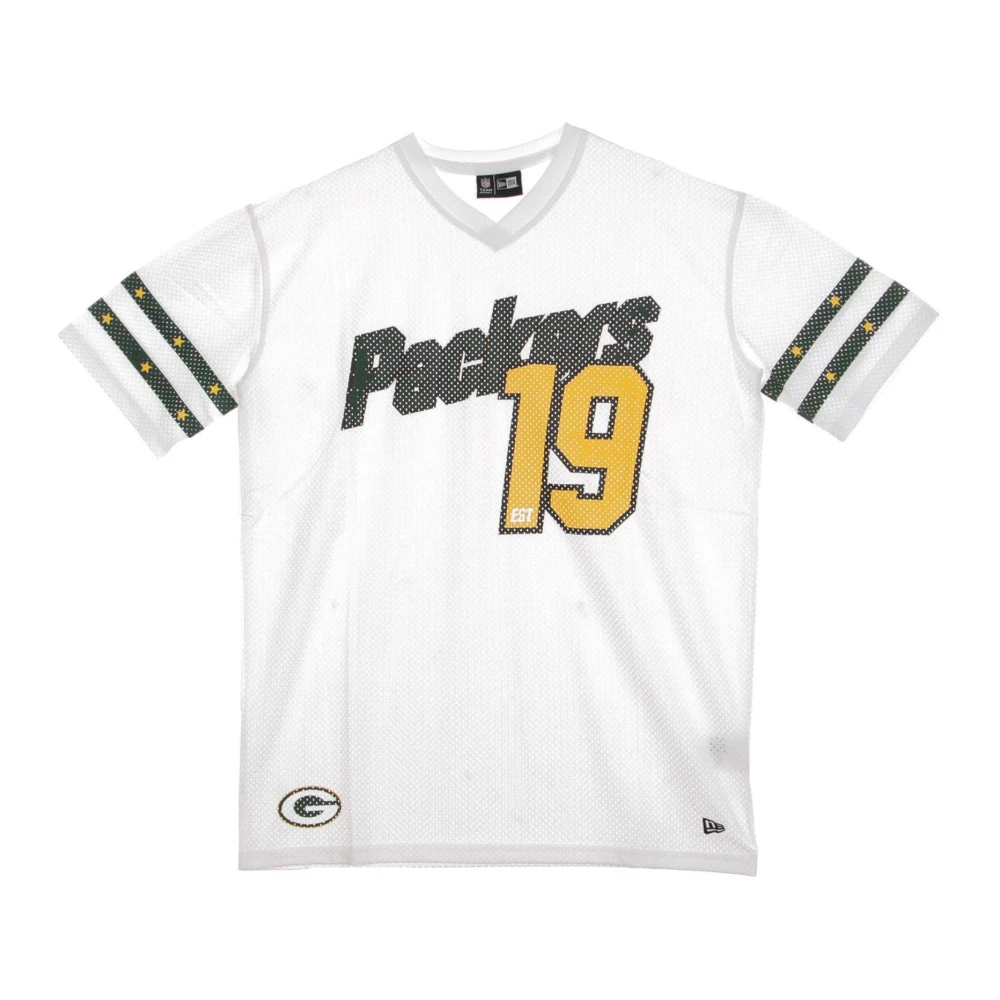New era NFL Gestreepte Mouw Oversized Tee White Heren