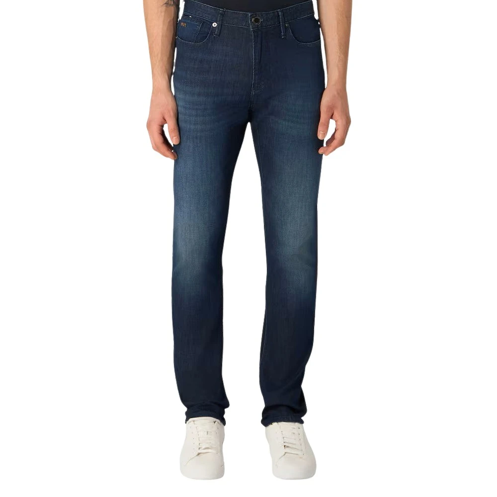Emporio Armani Slim-Fit Denim Blue Jeans Blue Heren