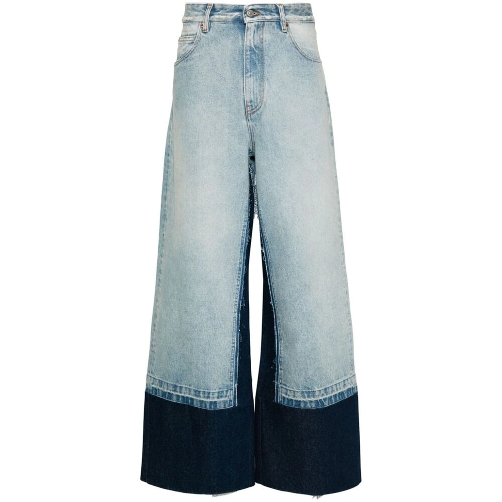 MM6 Maison Margiela Indigo Blauw Denim Wide Leg Jeans Blue Heren