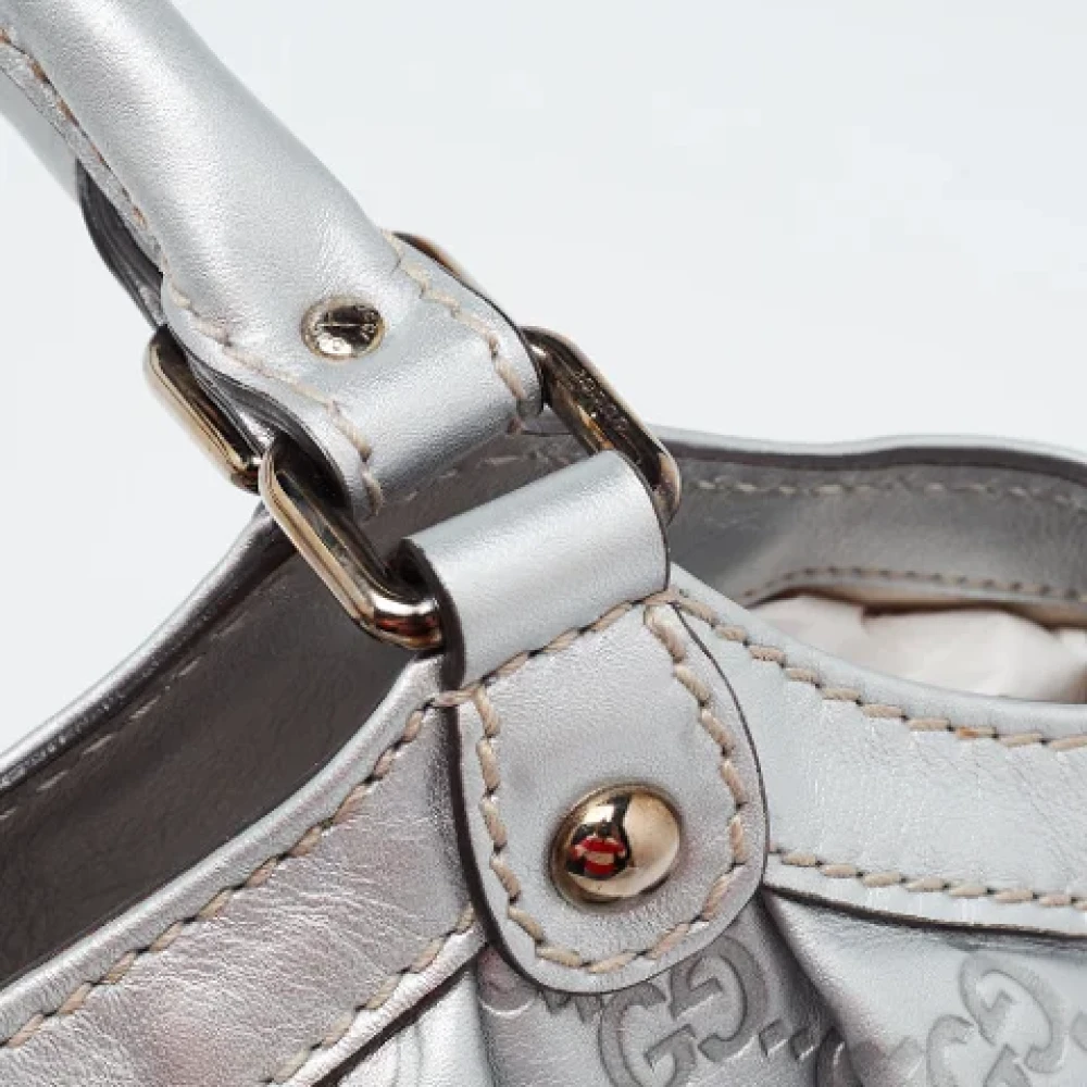 Gucci Vintage Pre-owned Leather gucci-bags Gray Dames