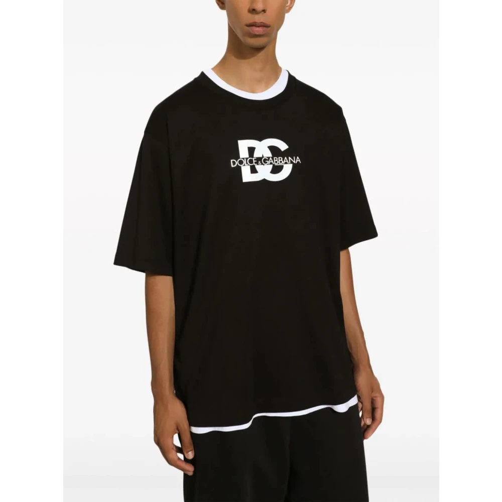 Dolce & Gabbana Nero T-shirt voor mannen Black Heren