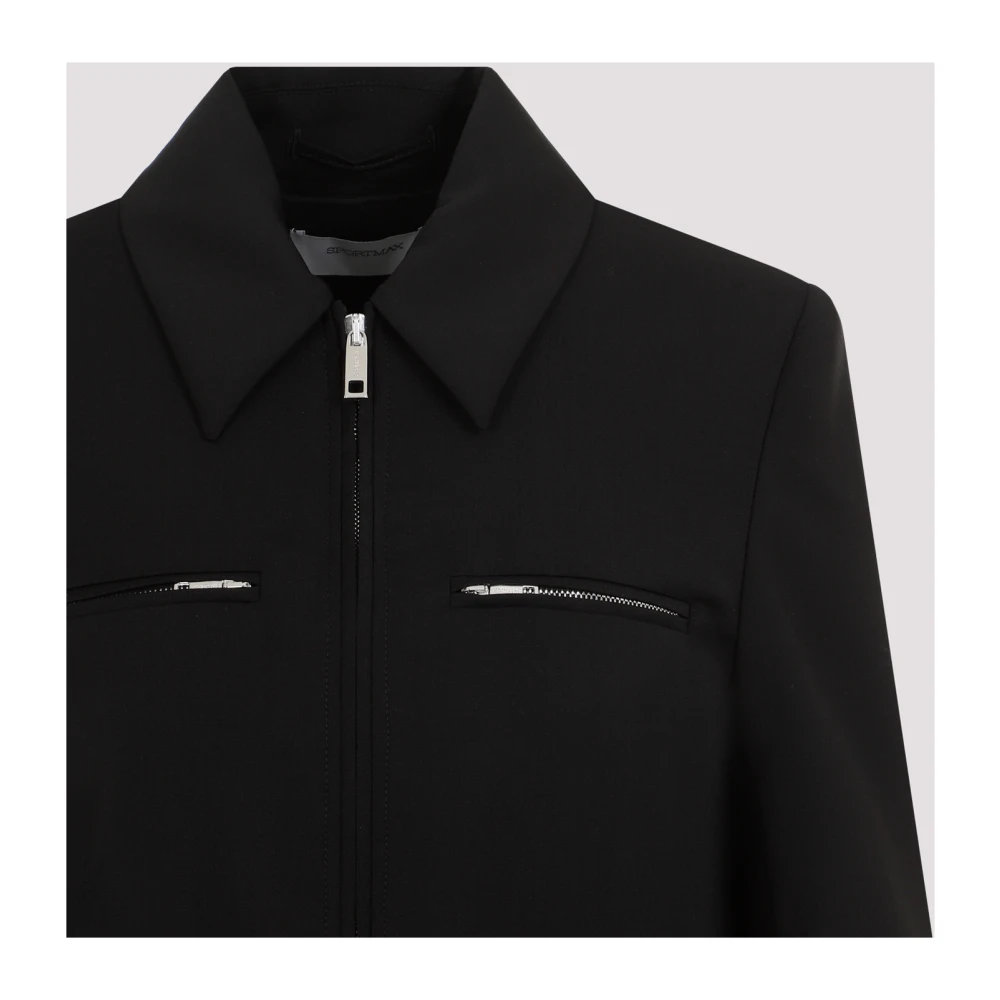 SPORTMAX Stijlvolle Bomberjas in Blauw Black Dames