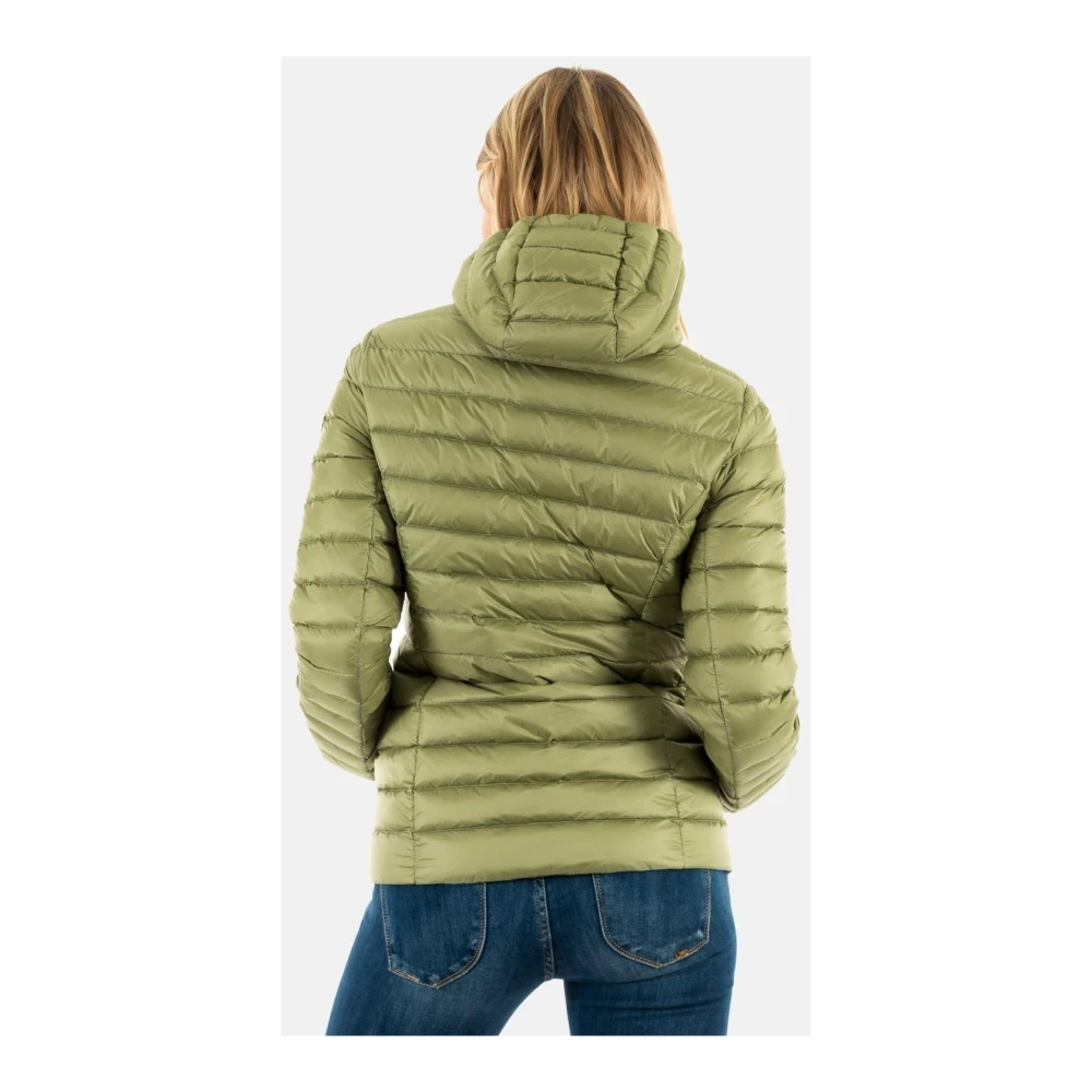 Jott Aansluitende Hooded Cloé Jas Groen Green Dames