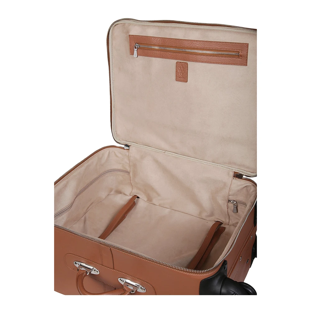 Eleventy Hoogwaardige leren trolley Brown Unisex