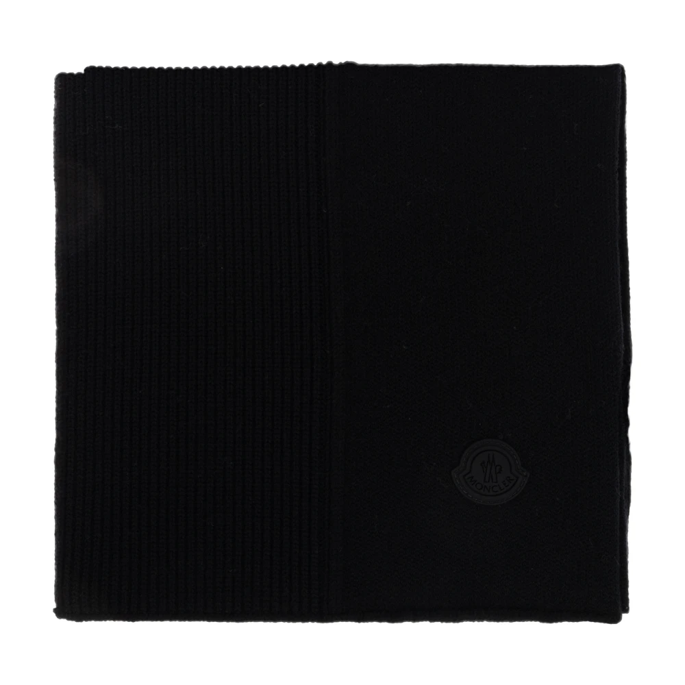 Moncler Logo Wool Rib Knit Scarf Men da Size: Misura Unica - Immagine 2