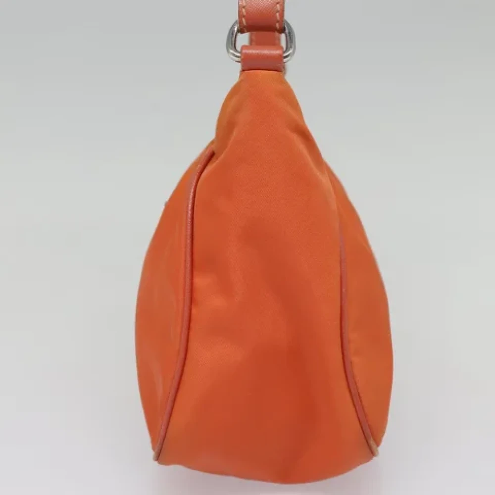 Prada Vintage Pre-owned Canvas prada-bags Orange Dames