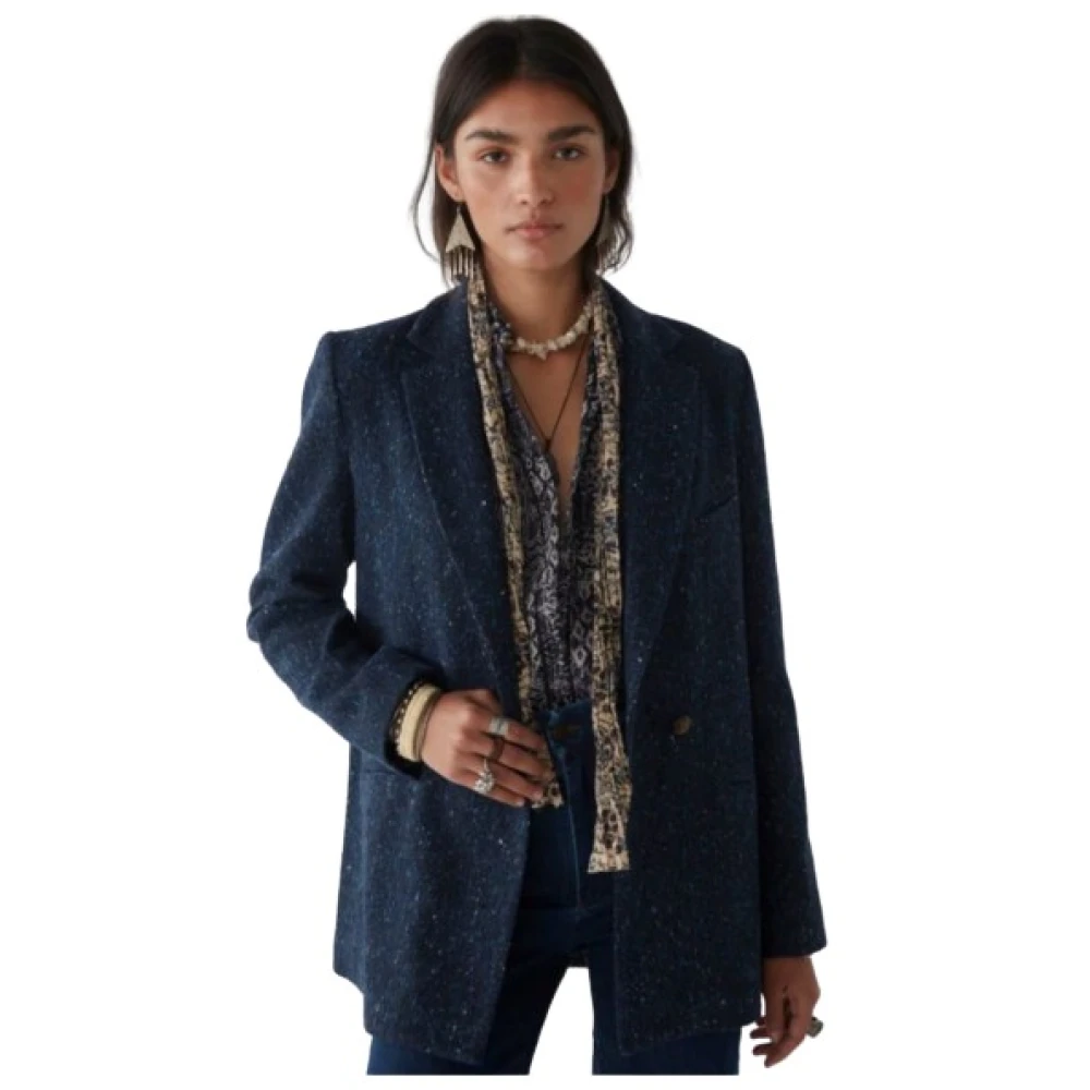 Maison Hotel Azalea Blazer met Sprinkle-patroon Blue Dames