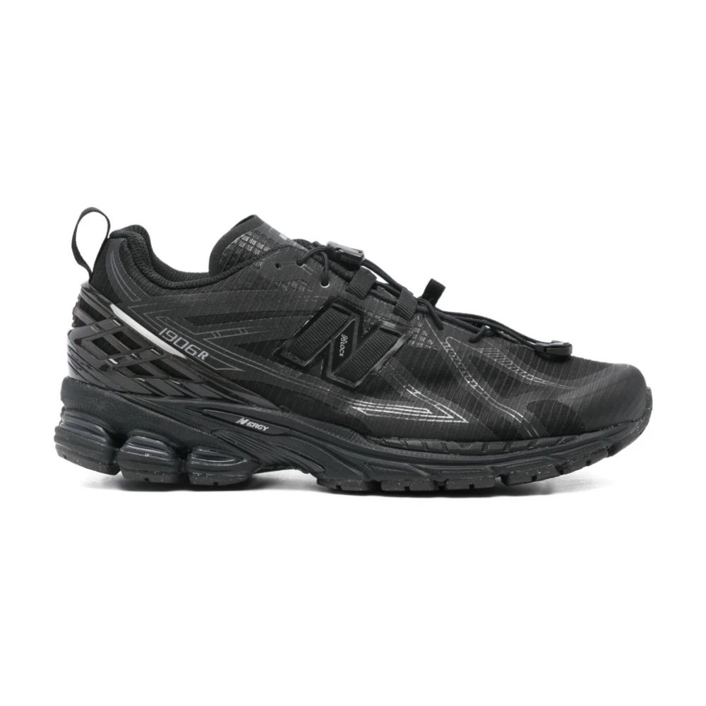 New Balance Zwarte Veterschoenen Gebeeldhouwde Middenzool Heren Schoenen