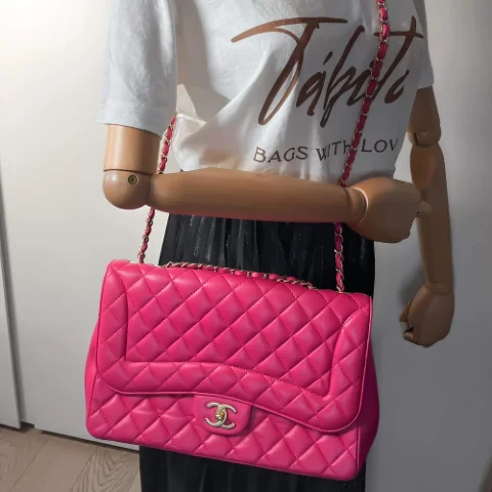 Chanel Vintage Pre-owned Leather handbags Pink Dames