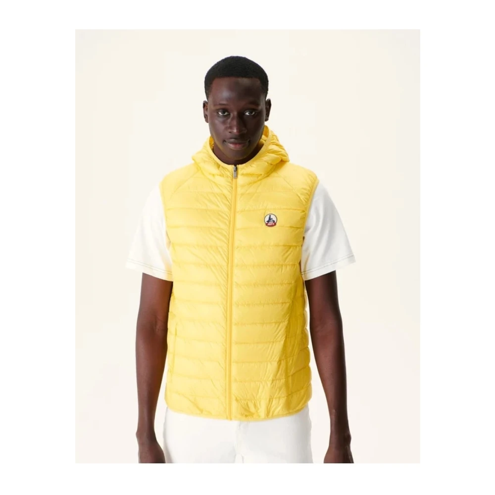 Jott Mouwloze gewatteerde jas met capuchon Geel Yellow Heren