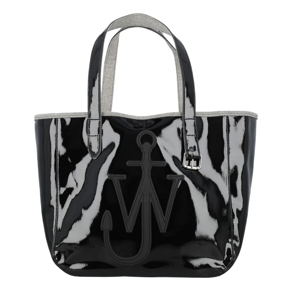 Jw Anderson Women's Black Coated Denim Tote Bag - Shopping Bags - One Size - Bags