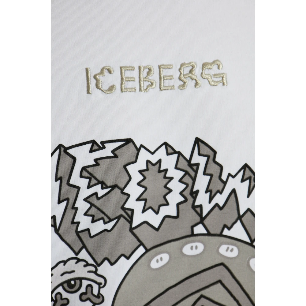 Iceberg Bedrukt T-shirt White Heren