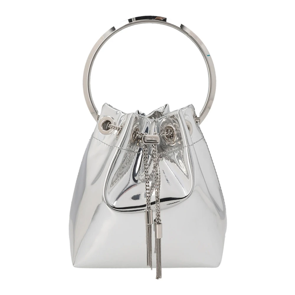 Jimmy Choo Women's Gray Bon Bon Bucket Bag - Bucket Bags - One Size - Bags