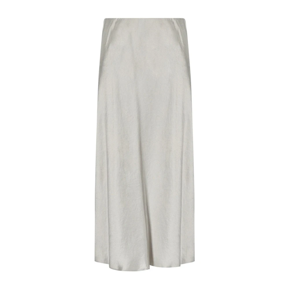 Max Mara Women's Gray Wide Trousers, Xs, Elegant Satin Midi Skirt Alessio