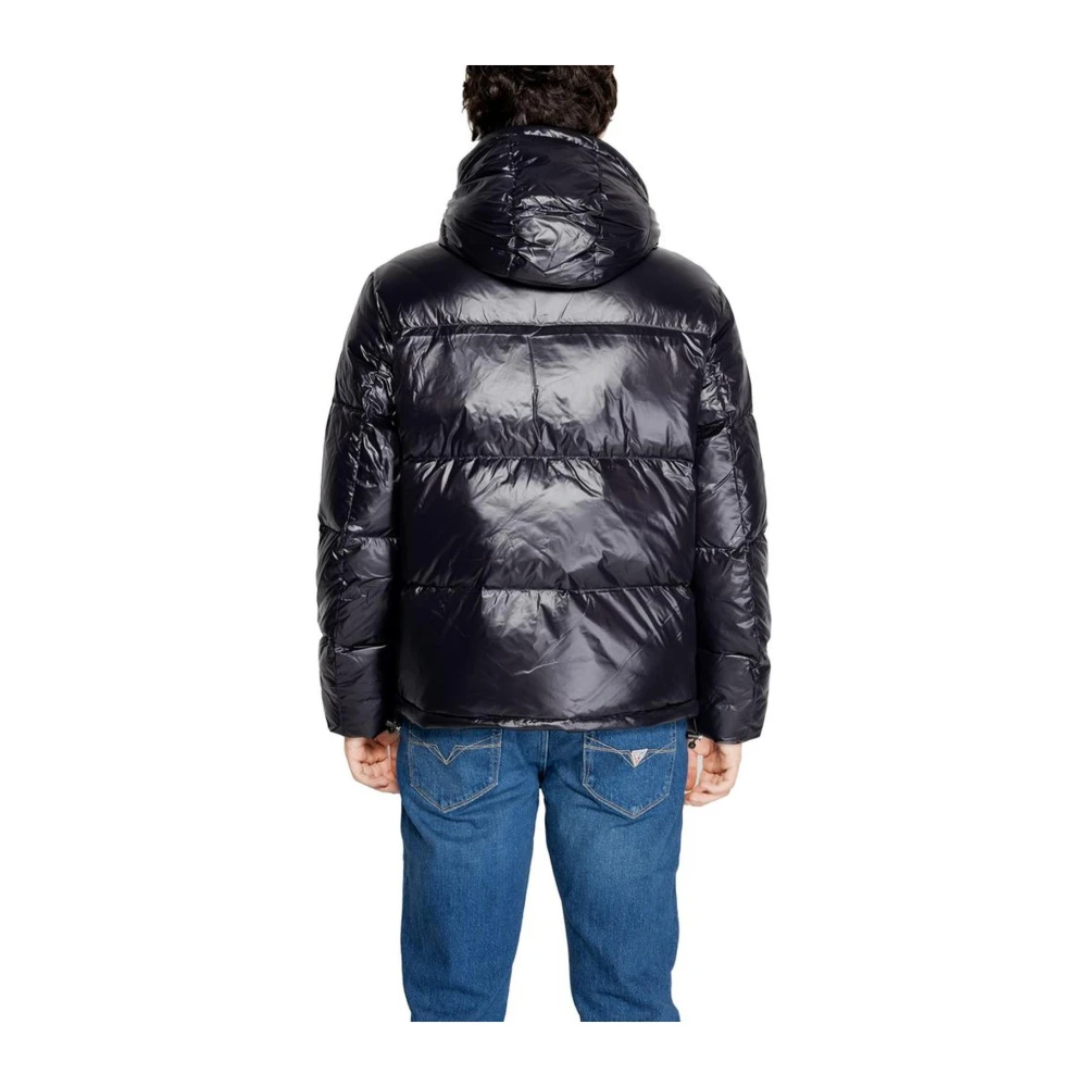 Armani Exchange Zwarte Polyamide Jack met Strak Ontwerp Black Heren