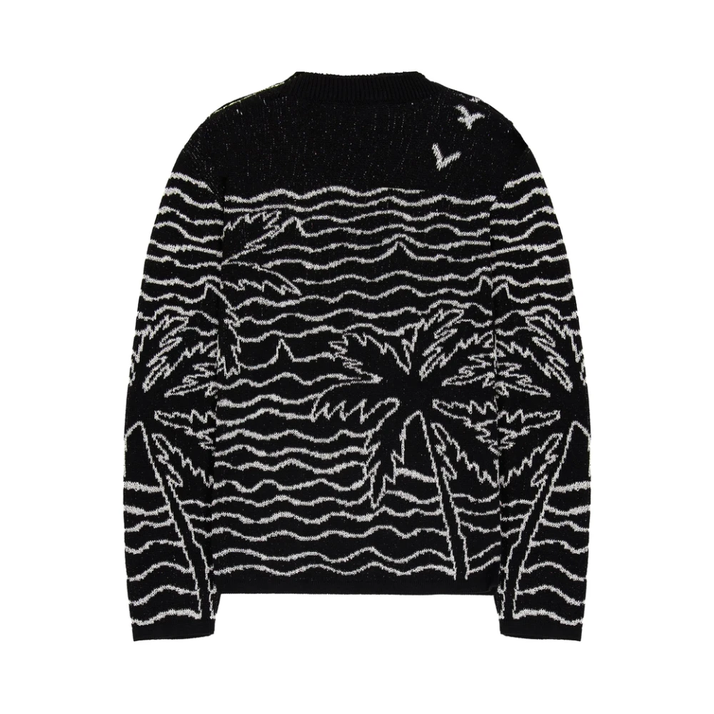 Laneus Zwarte Crew Neck Sweater Black Heren