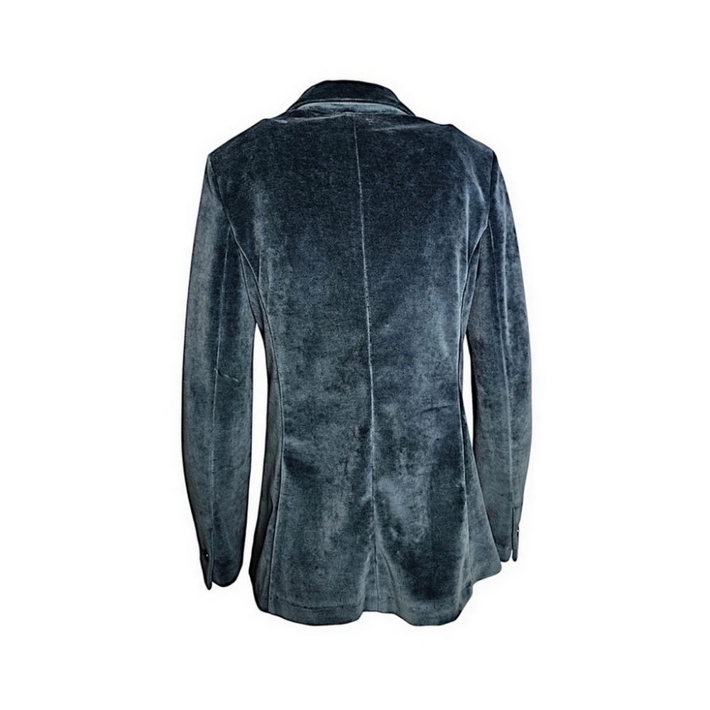 Circolo 1901 Fluwelen Blauwe Jas Damesmode Blue Dames