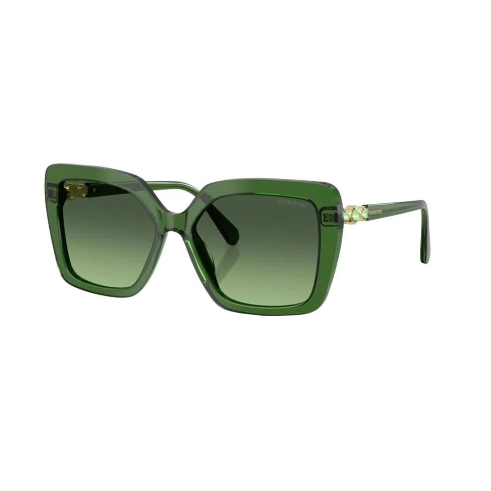Swarovski Green Sk6049 10812A Woman Sunglasses Acetate Butterfly Normal Nuanced - Image 2