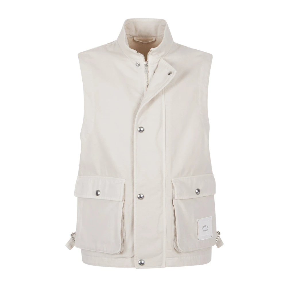Eleventy Uomo Beige Gilet Work